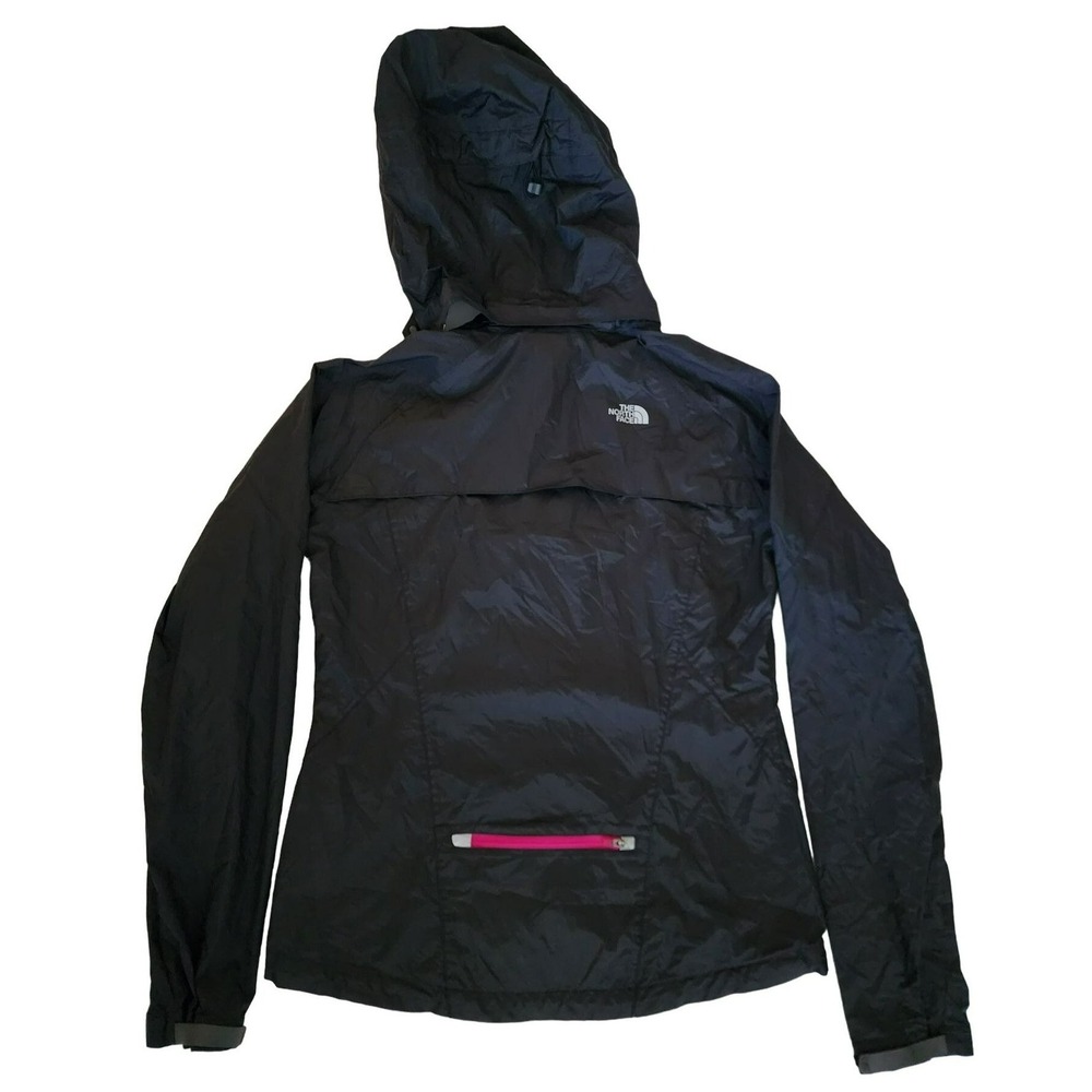The North Face Women's Hooded Windbreaker Jacket Black/Pink Size S/P - Picture 5 of 12